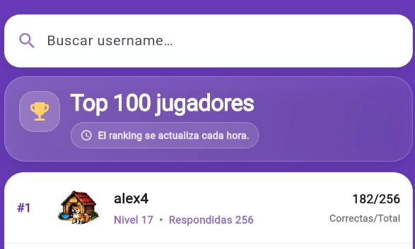Leaderboard global de ResidenQuest ENARM Prep